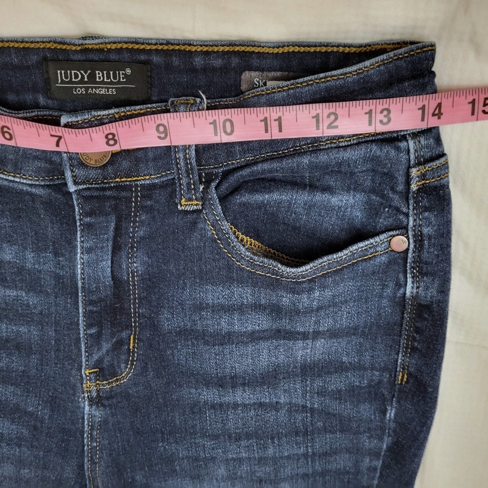 Judy Blue Joanne Skinny Fit Dark Indigo Wash Mid Rise Denim Stretch Jeans 8 / 28 - Picture 10 of 12